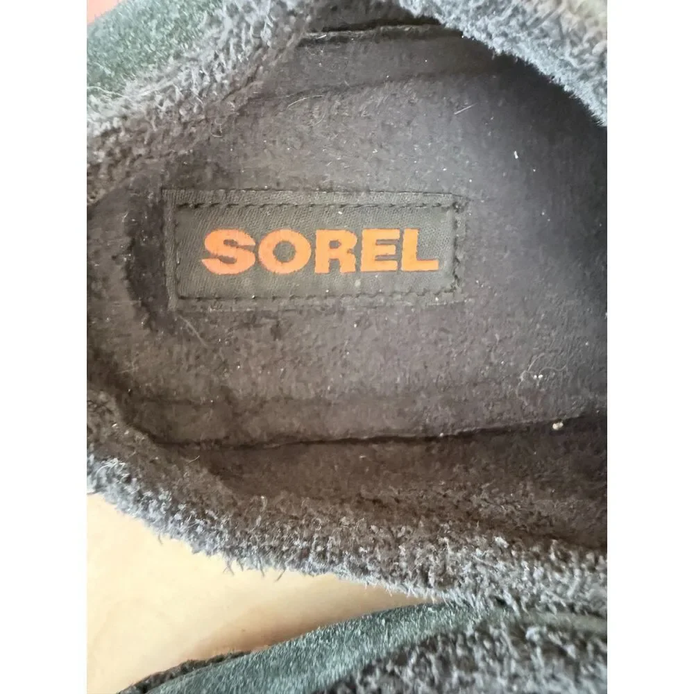 Sorel Youth Lanner Ridge II Leather Suede Slipper Fleece Moccasin Kids Size 2